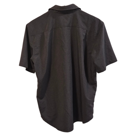 Orvis Short Sleeve Charcoal Gray Button Down Tech Shirt Size Medium - Picture 2 of 7